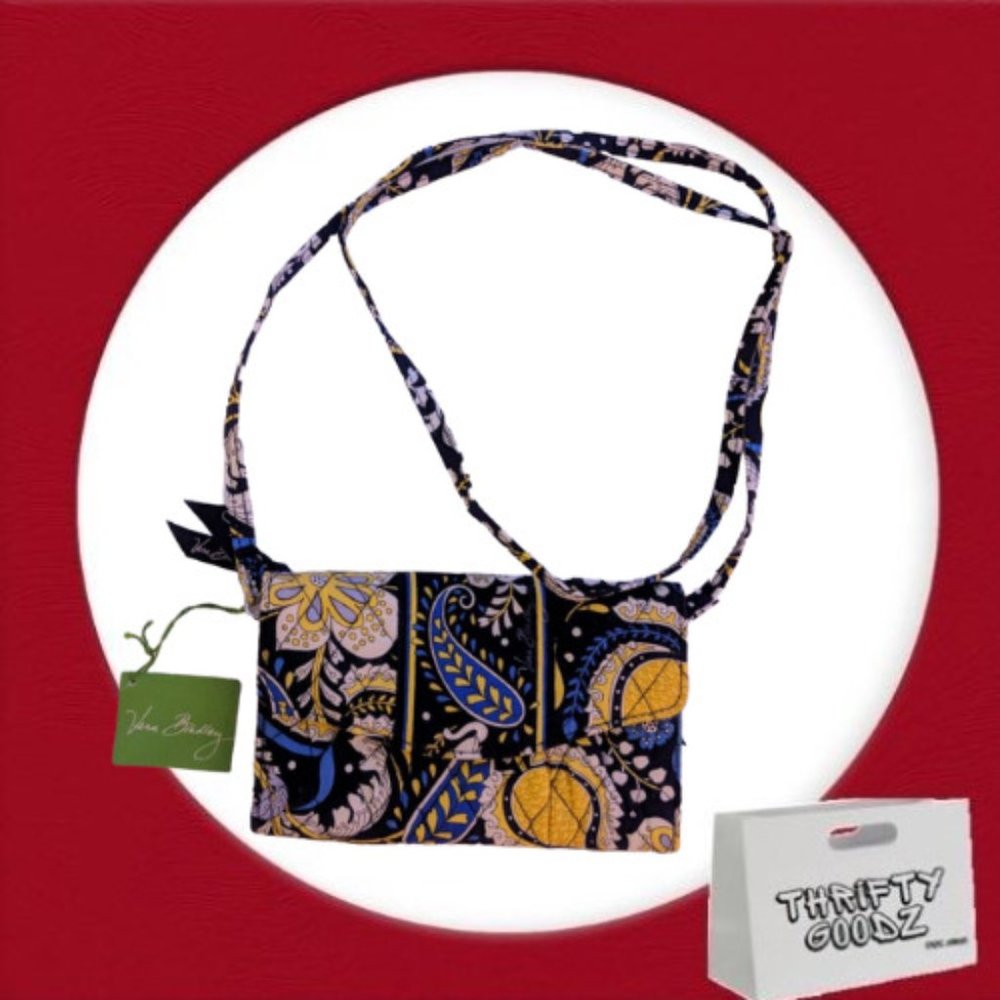 Vintage Vera Bradley Strap Wallet in Ellie Blue NWT